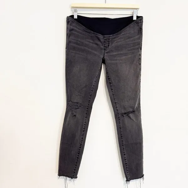 Madewell Maternity Jeans Size 27 Black Sea Over Belly Skinny‎ Alternative Grunge - Image 3