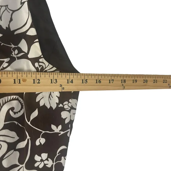 Ann Taylor‎ Women's 2 XS Brown White Floral Sleeveless Midi Dress Kentucky Derby - Image 8