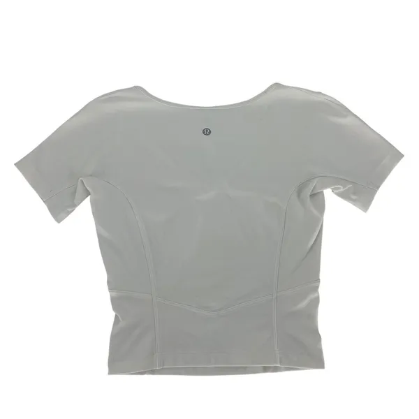 Lululemon Nulu Cropped Slim Yoga Short Sleeve Top White Size 2‎ - Image 7