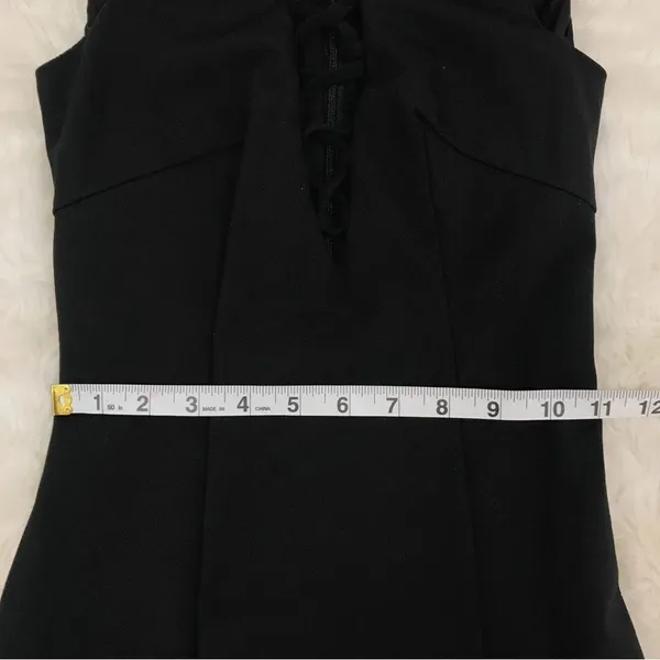 FINDERS KEEPERS Black Lace Up Fitted Midi Dress Sleeveless Party Size XXS‎ - Image 14