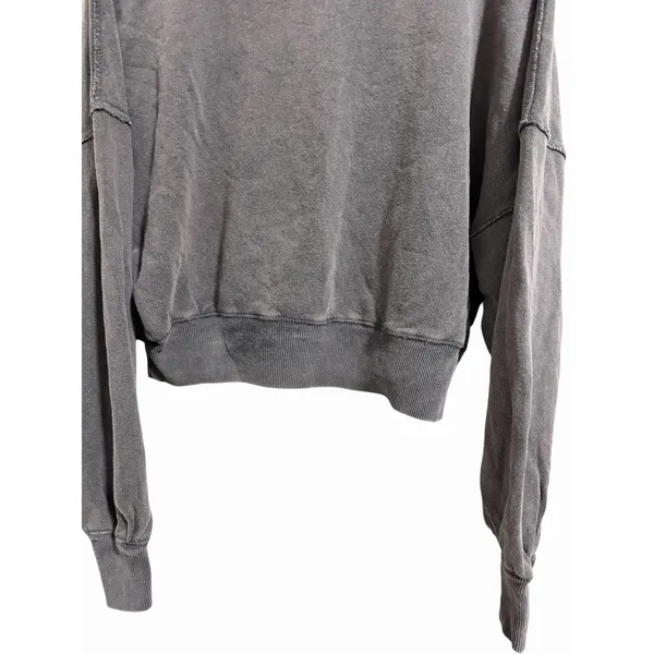 Free People‎ Take Me Back Pullover Charcoal Women's Size XS - Image 5
