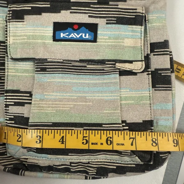 KAVU Bag Keeper Semi Padded Sling Canvas Crossbody Maytide Ikat - Image 6
