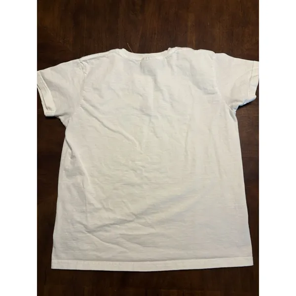 Nike Mens/Womens White T-Shirt Small Red Mini Swoosh Embroidered Classic Tee Y2K - Image 3