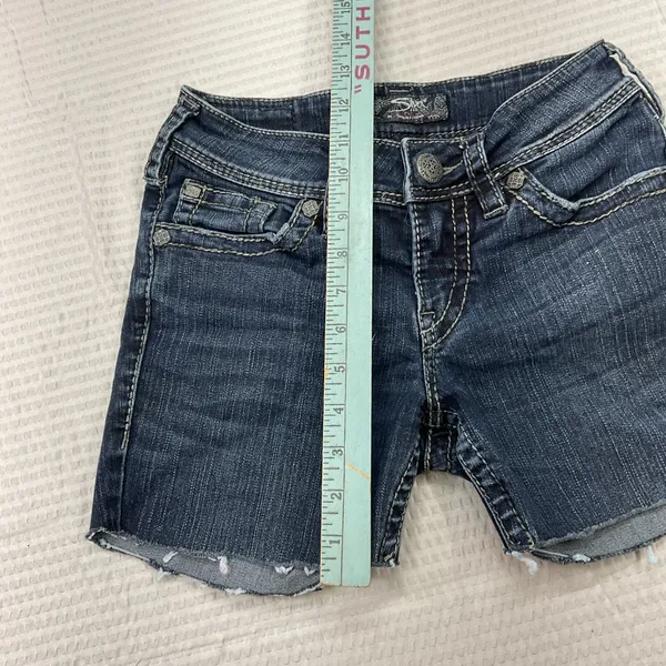 Silver‎ Jeans Dark Blue Denim Jean Shorts - Image 3