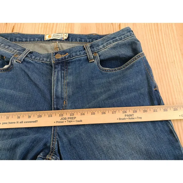 Carhartt Women's Blaine Jeans Size 16 Regular Original Fit Straight Leg Denim - Image 14