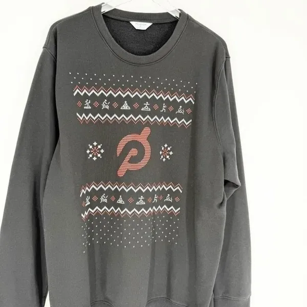 Peloton Unisex Holiday Crewneck‎ Sweatshirt XXL Black Athleisure - Image 4