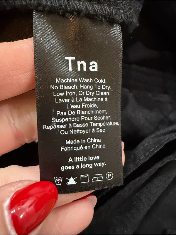 TNA Aritzia Sentyu Black Overalls Romper - Image 4