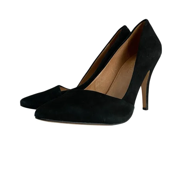 Madewell Mira Suede Leather Heel Pumps Sz 6.5 Slip On Pointed Toe‎ Career Work - Image 4