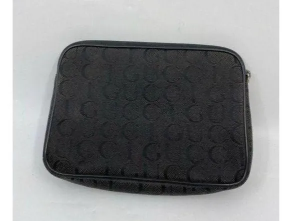 gucci vintage black fabric clutch - Image 2