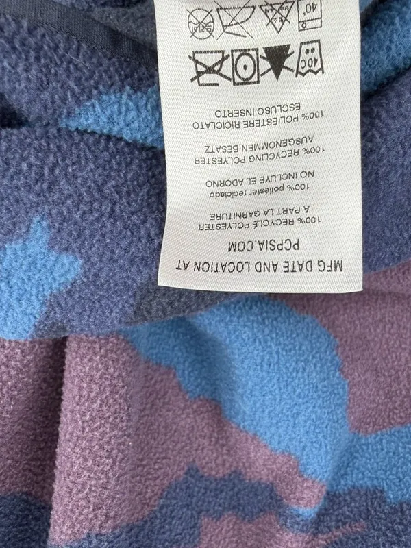 Patagonia Micro D Snap-T Fleece Women L Kansas Sky Dolomite Blue Camo - Image 8
