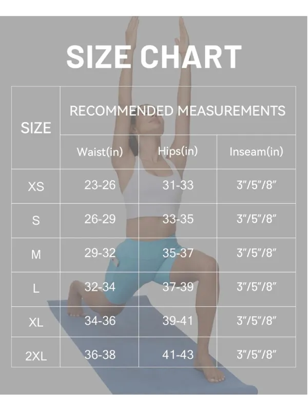 NEW No Front Seam Biker Workout Shorts 8" High Waist Tummy Control Spandex L - Image 3