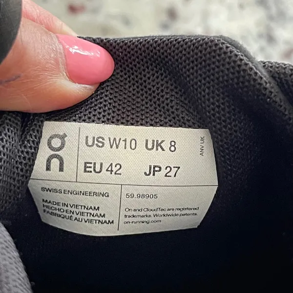 On Cloud X Running Shoes Womens 10 Black Asphalt Training Sneakers 59.98905 - Image 7