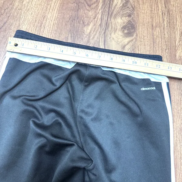 Adidas Tapered Joggers Black Trio Sweatpants Ankle Zip Climacool Track Pants XS - Image 6