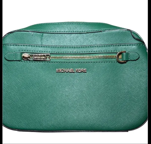 Michael Kors Jet‎ Set Large Saffiano Leather Crossbody Bag in Green - Image 5