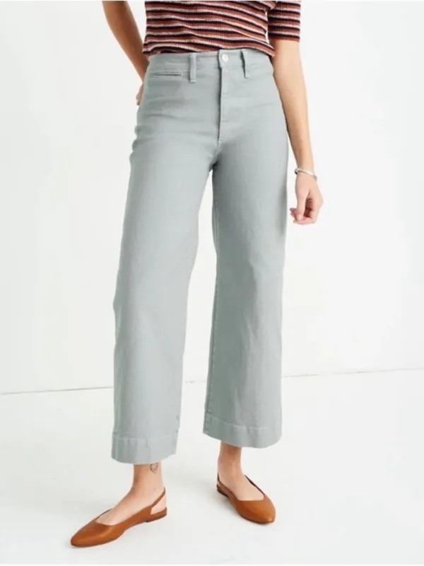 Madewell Slim Emmett Wide-Leg Crop Pants 27 - Image 3