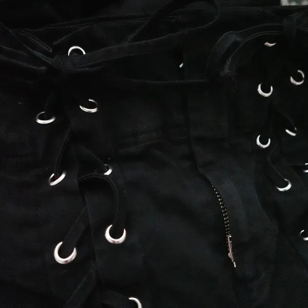 ALC Kingsley Black High Waist Skinny Leg Lace Up Corset Style Pants Size 0 - Image 3