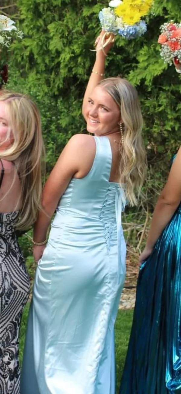 Prom/semi formal dress Blue Size 8 - Image 2