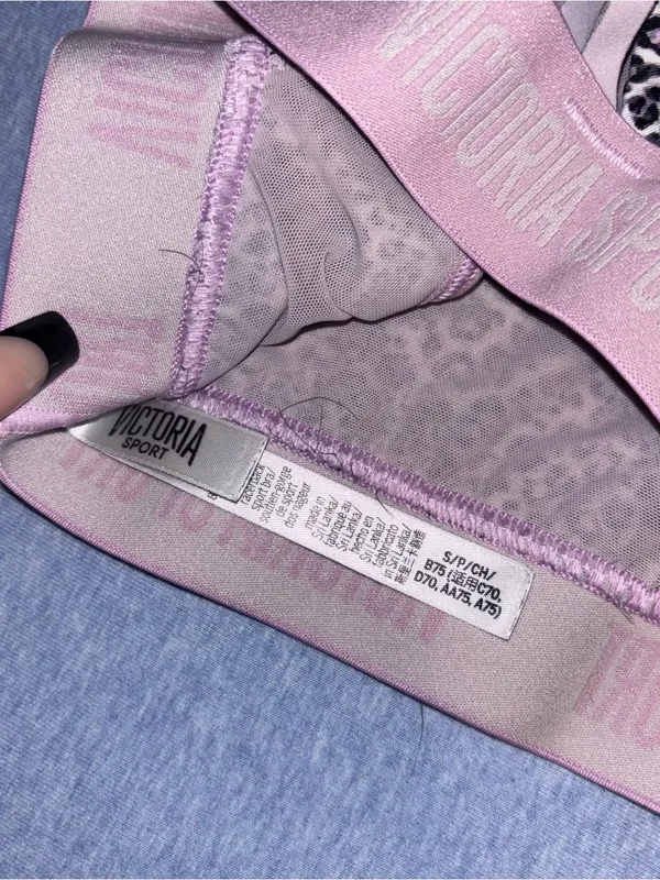 Victoria's Secret Sport Pink Leopard-Print Racerback Sports Bra - Image 3