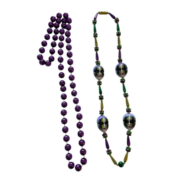 Mardi Gras New Orleans Specialty Beads Faces Parade Throw New Vtg Bundle Lot 2 - Image 2