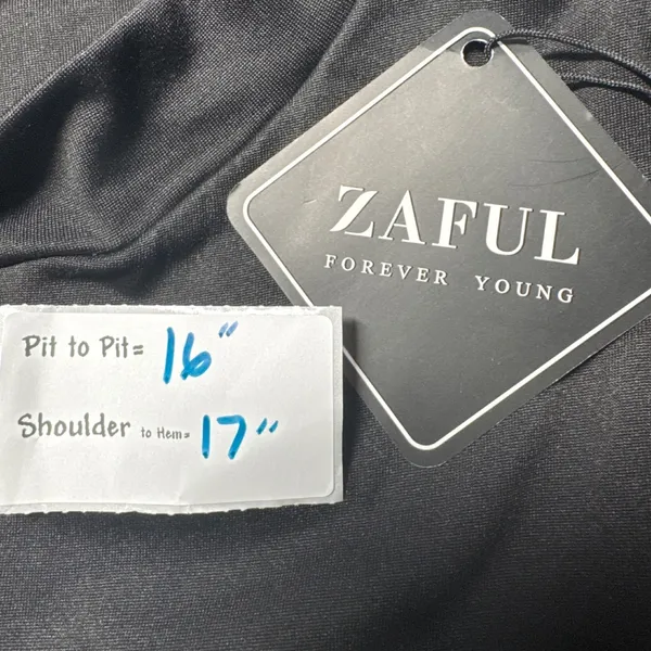 Zaful Women's Black Mock Neck Sleeveless Crop Top Blouse Tank US 4 EU‎ 36 - Image 3
