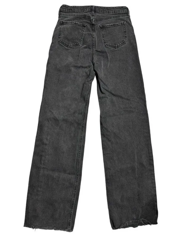 Old Navy Extra High Rise Wide Leg Distressed Black Jeans Women’s Size 10 Tall - Image 2