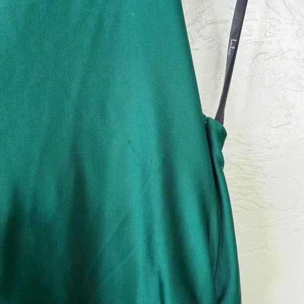 NEW Lulus Zaniya Emerald Green Ruched Halter Open Back Mermaid Maxi Dress XS - Image 11