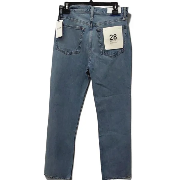 RE/DONE 90s High Rise Loose Jeans Womens 28 Worn Blue Straight Leg NWT - Image 4