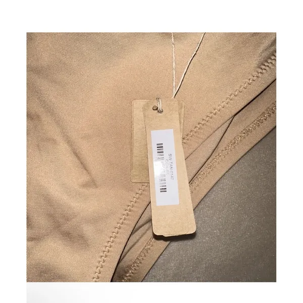 Skims Swim Micro Tanga Bikini Bottom Womens Sz 4X Tan Nylon Stretch Beach Swim - Image 4