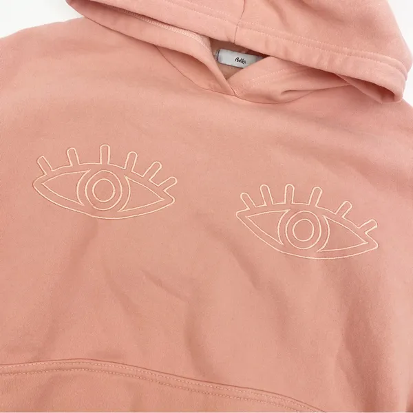 Adika Pink Eyes Novelty Graphic Trendy Pullover Oversized Hoodie Sweatshirt - Image 6