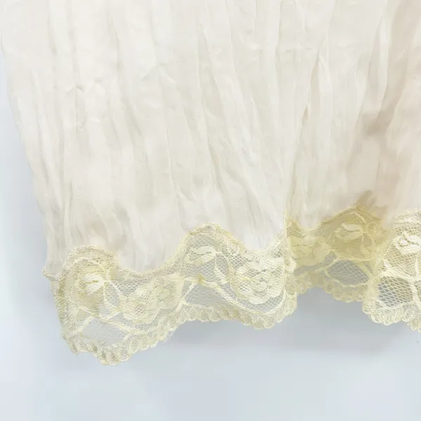 Allison Taylor Womens VTG Vintage Y2K Coquette Lace Trim‎ Cami Top Size XL Cream - Image 3