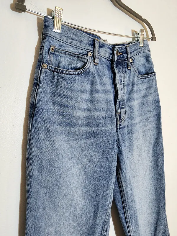 Everlane Womens Button-Fly 90s High Waist Jeans Size 27 - Image 3
