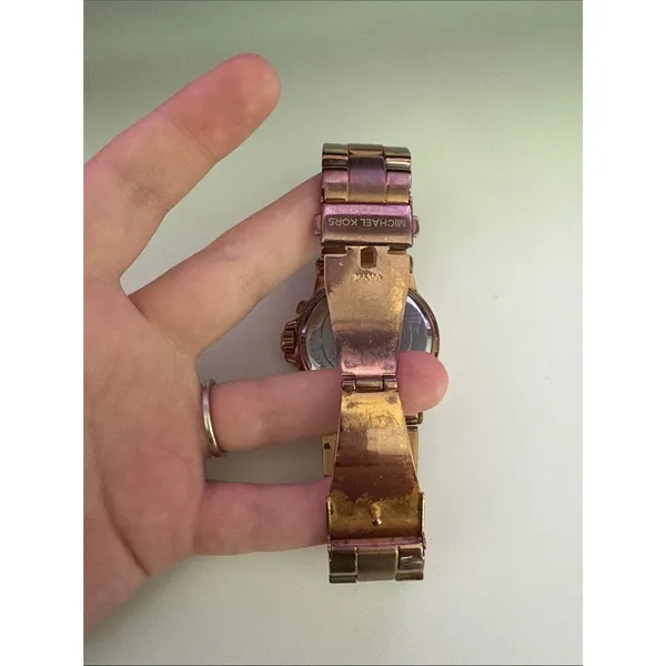 Michael Kors Rose Gold Chronograph Stainless Steel Watch - Image 6