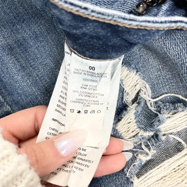 Garage Womens Jeans‎ Girlfriend Distressed Size 00 Low Rise Grunge Thrash Street - Image 8