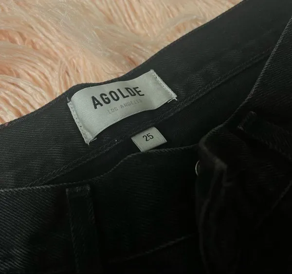Agolde Black Wash Jeans - Cherie High Rise - Image 8