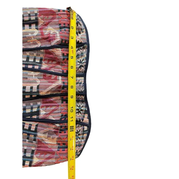 Ya Losangeles Strapless Aztec Print Tapestry Top Silk Blend Lined Bottom Dress L - Image 7