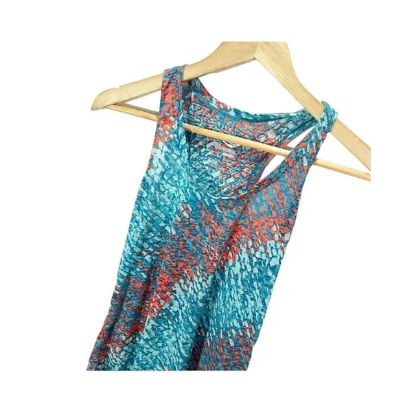 Womens Saucony‎ Racerback Tank Size S Multicolor Blue Red Running Sleeveless - Image 3