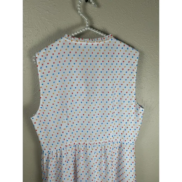 Draper James Size 14 Dress White Colorful Textured Dots Kidcore Clowncore Midi - Image 8