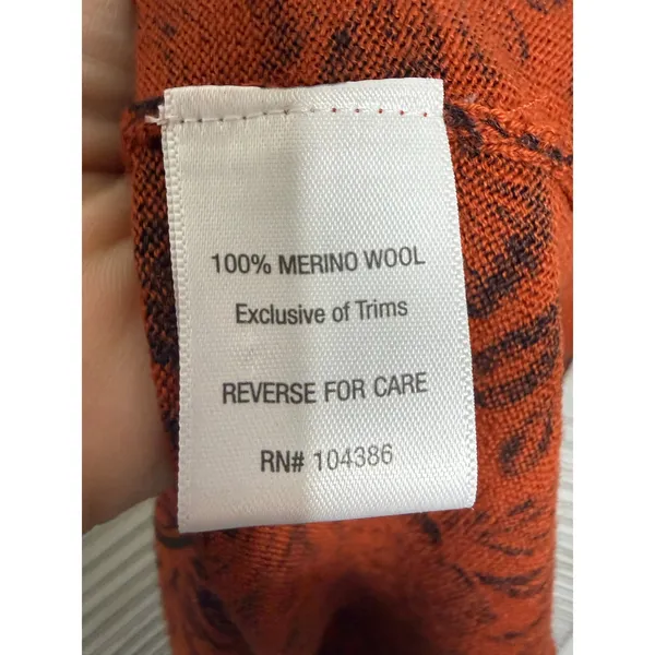 GARNET HILL Women's XS Signature Eco Merino Cardigan Botanical Forest Animals - Image 13