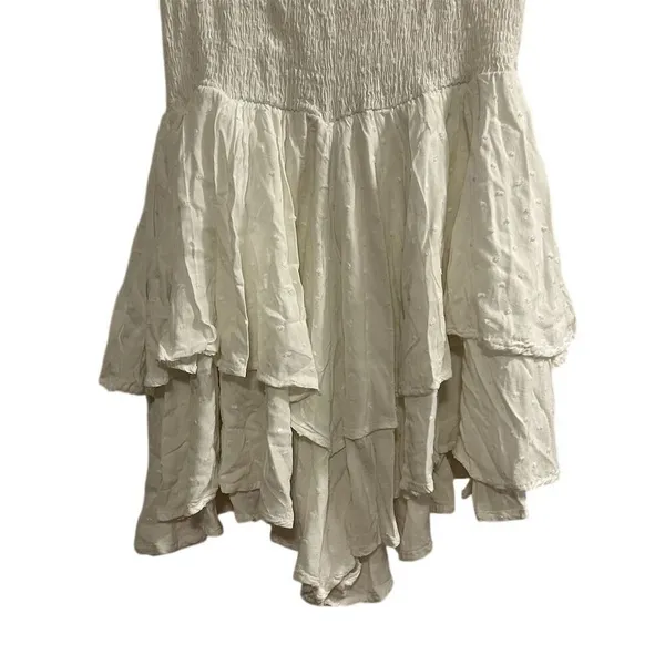 Princess Polly Women's‎ White Ruffle Romper Dress Size 6 Spring Short - Image 3