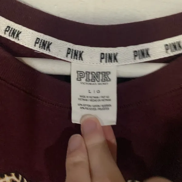 PINK Victoria's Secret Burgundy Top - Image 3