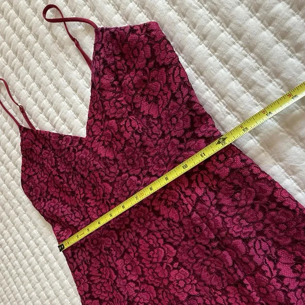NBD Brielle Raspberry & Magenta Pink Flared Base Midi Dress Sz XS Extra Small - Image 5