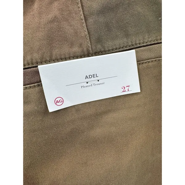 AG Adriano Goldschmied Adel Trousers 27 NWT‎ Barrel Leg Pleated Cropped Utility - Image 7