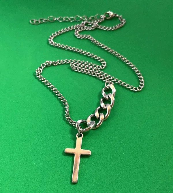 Titanium Steel Cross Pendant Necklace for Men Women - Image 5