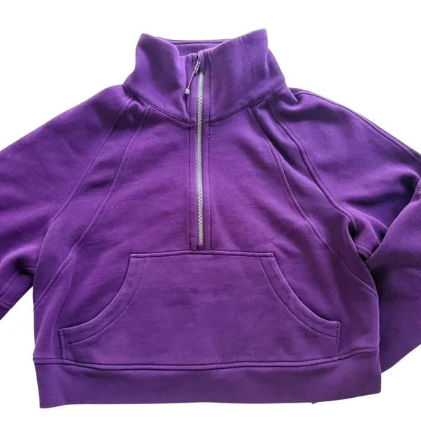 Lululemon Scuba Oversized Funnel Neck Sweatshirt Dramatic Magenta Purple Sz M/L - Image 5