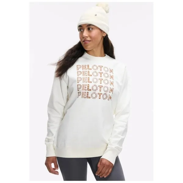 Peloton Cream Holiday Crewneck Sweatshirt‎ Unisex XXL Cozy Pullover - Image 8