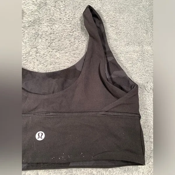 Lululemon athletica align reversible Black camo Sports Bra 6 a/b cup - Image 6