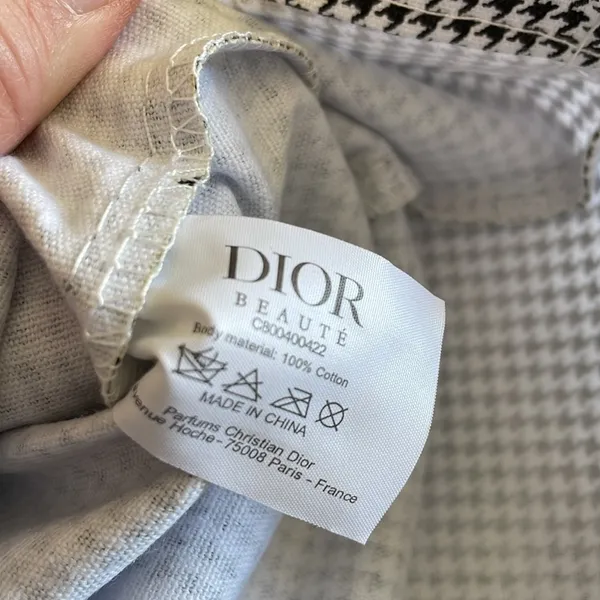Christian Dior Beaute Houndstooth Tote Bag - Image 6