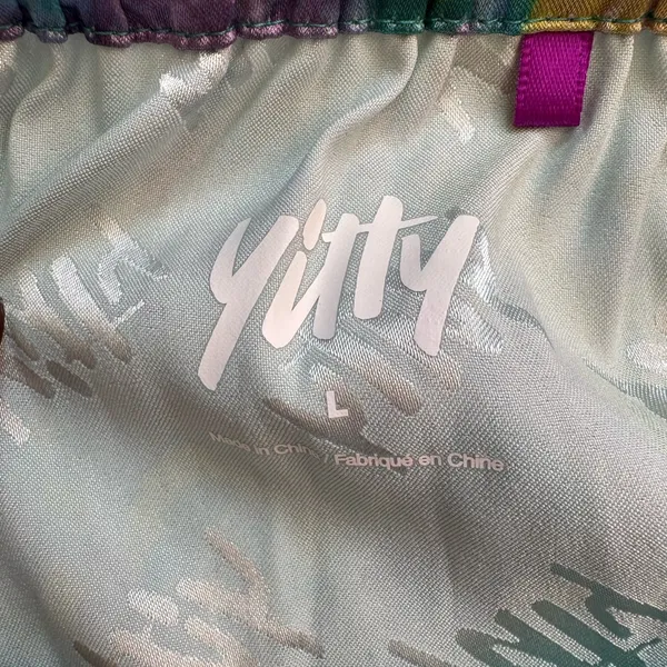 YITTY Satin Flowy Set Pajama Deep Sea‎ Top Size XL and Short Size Large Set of 2 - Image 9