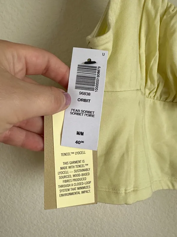 NWT Aritzia Wilfred Free Ruched Square Neck Crop Tank - Image 3