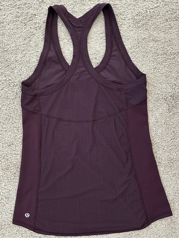LULULEMON Cool Racerback II Deep Breath in Black Cherry Sz. 4 Small - Image 7